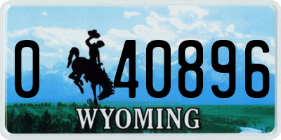 WY license plate 040896
