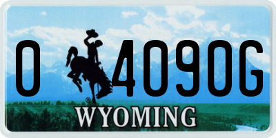 WY license plate 04090G