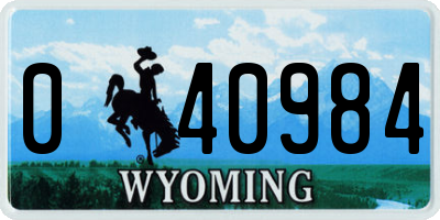WY license plate 040984