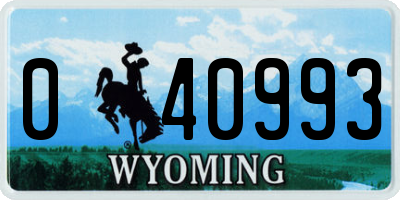 WY license plate 040993