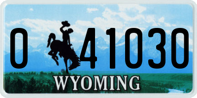 WY license plate 041030