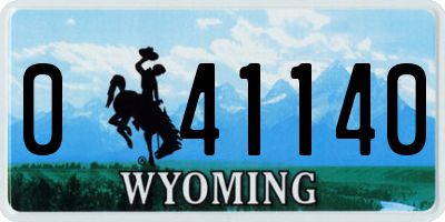 WY license plate 041140