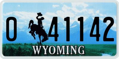 WY license plate 041142