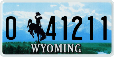 WY license plate 041211