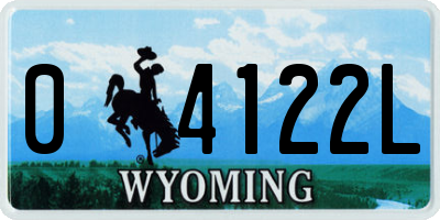 WY license plate 04122L