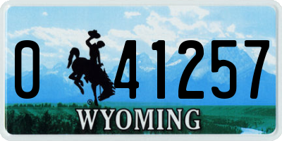 WY license plate 041257