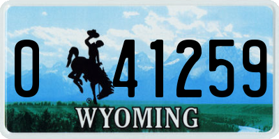 WY license plate 041259