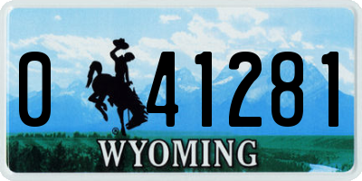 WY license plate 041281