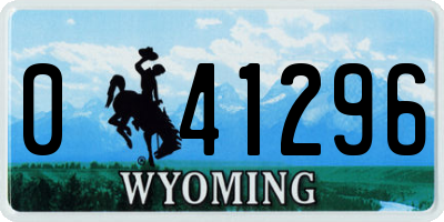 WY license plate 041296