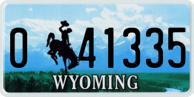 WY license plate 041335