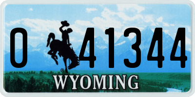 WY license plate 041344