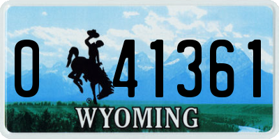 WY license plate 041361