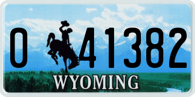 WY license plate 041382