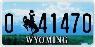 WY license plate 041470