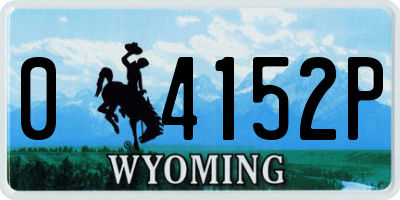 WY license plate 04152P