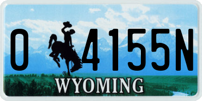 WY license plate 04155N