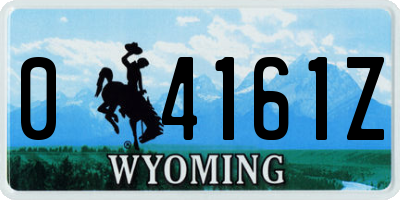 WY license plate 04161Z