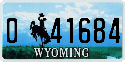 WY license plate 041684