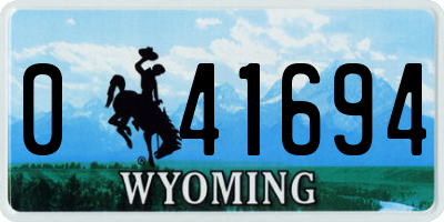 WY license plate 041694