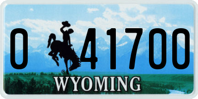 WY license plate 041700