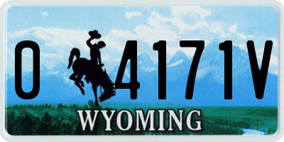 WY license plate 04171V