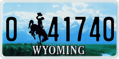 WY license plate 041740