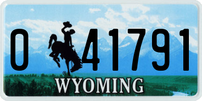 WY license plate 041791