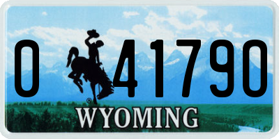 WY license plate 04179O