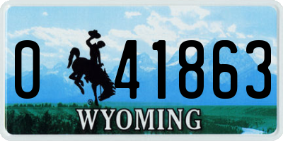 WY license plate 041863