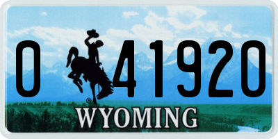 WY license plate 041920