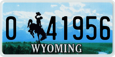 WY license plate 041956