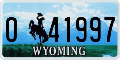 WY license plate 041997