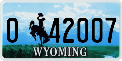 WY license plate 042007