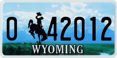 WY license plate 042012