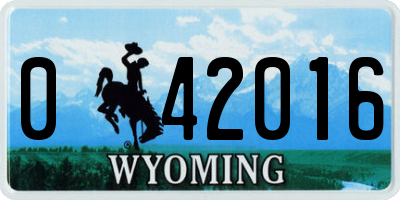 WY license plate 042016