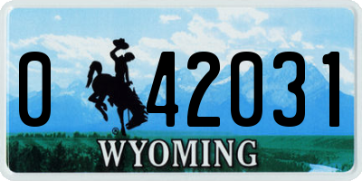 WY license plate 042031