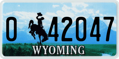 WY license plate 042047