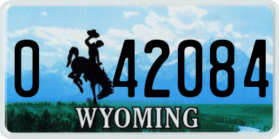 WY license plate 042084