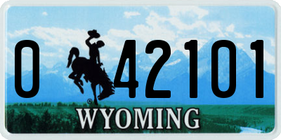 WY license plate 042101