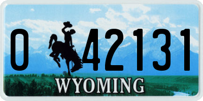 WY license plate 042131