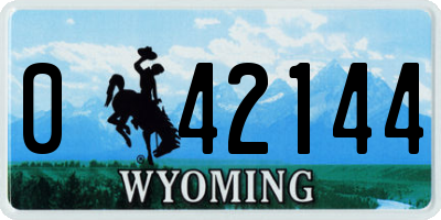 WY license plate 042144