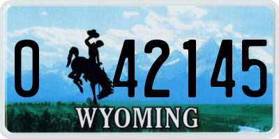 WY license plate 042145