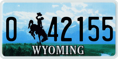 WY license plate 042155