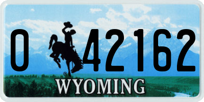 WY license plate 042162