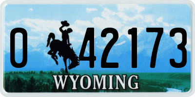 WY license plate 042173