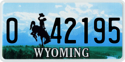 WY license plate 042195