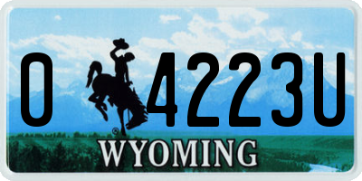 WY license plate 04223U