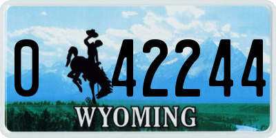 WY license plate 042244