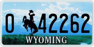 WY license plate 042262