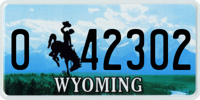WY license plate 042302